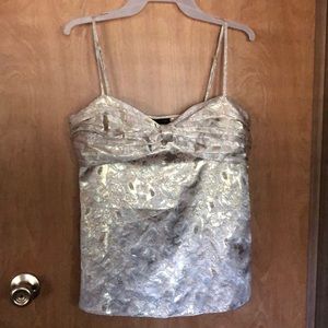 The Limited metallic adjustable cami; 17” p2p